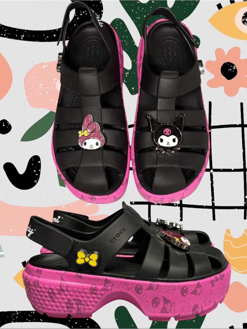 Crocs | Women’s Sanrio My Melody/Kuromi Stomp Platform Sandals
